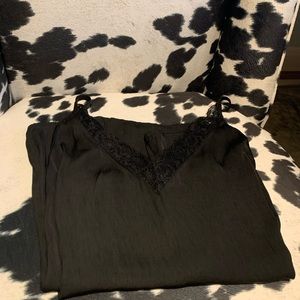 Mossimo Black Lace Flowy Tank size M